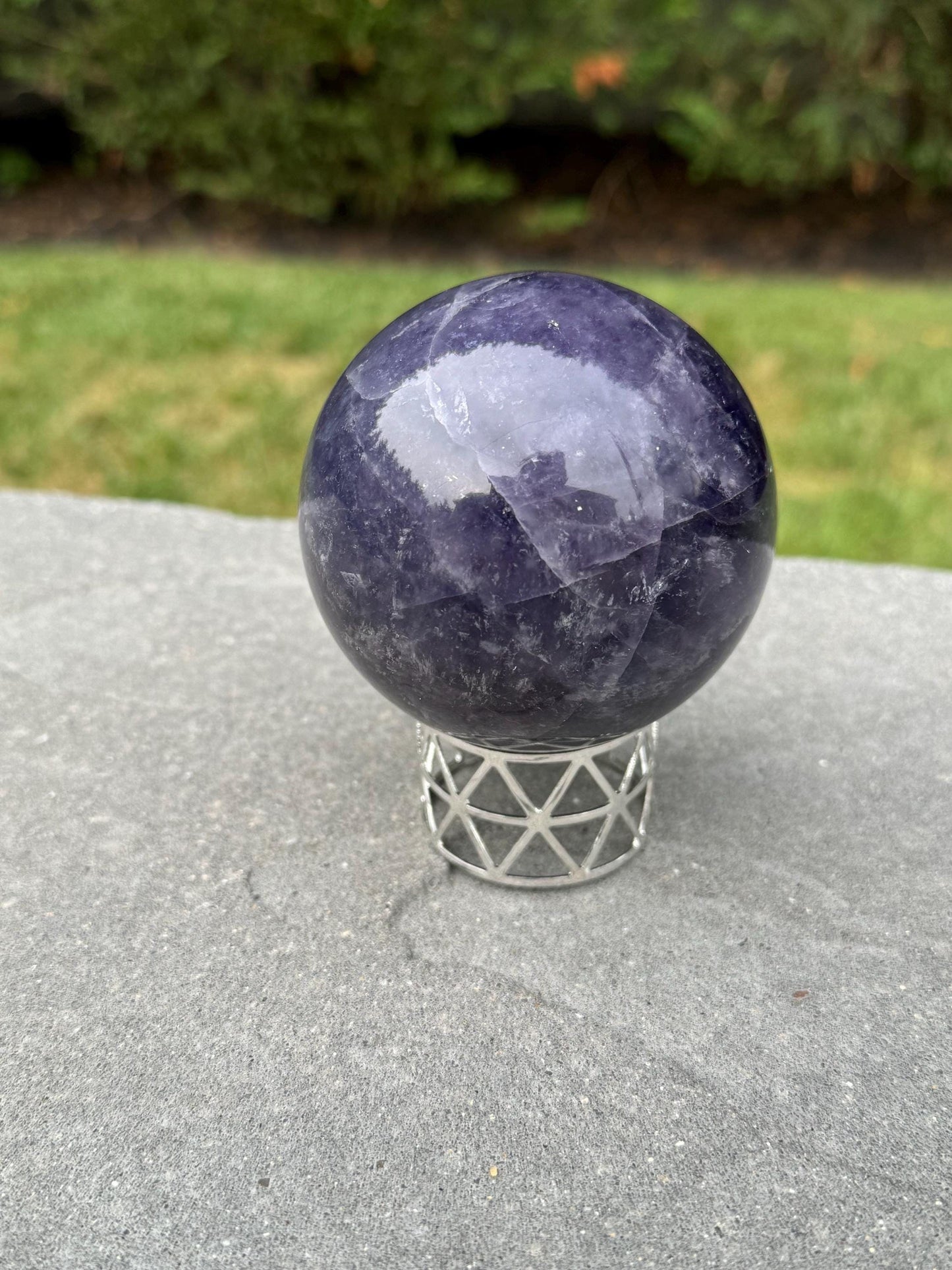Dark Purple Fluorite Sphere (82MM)