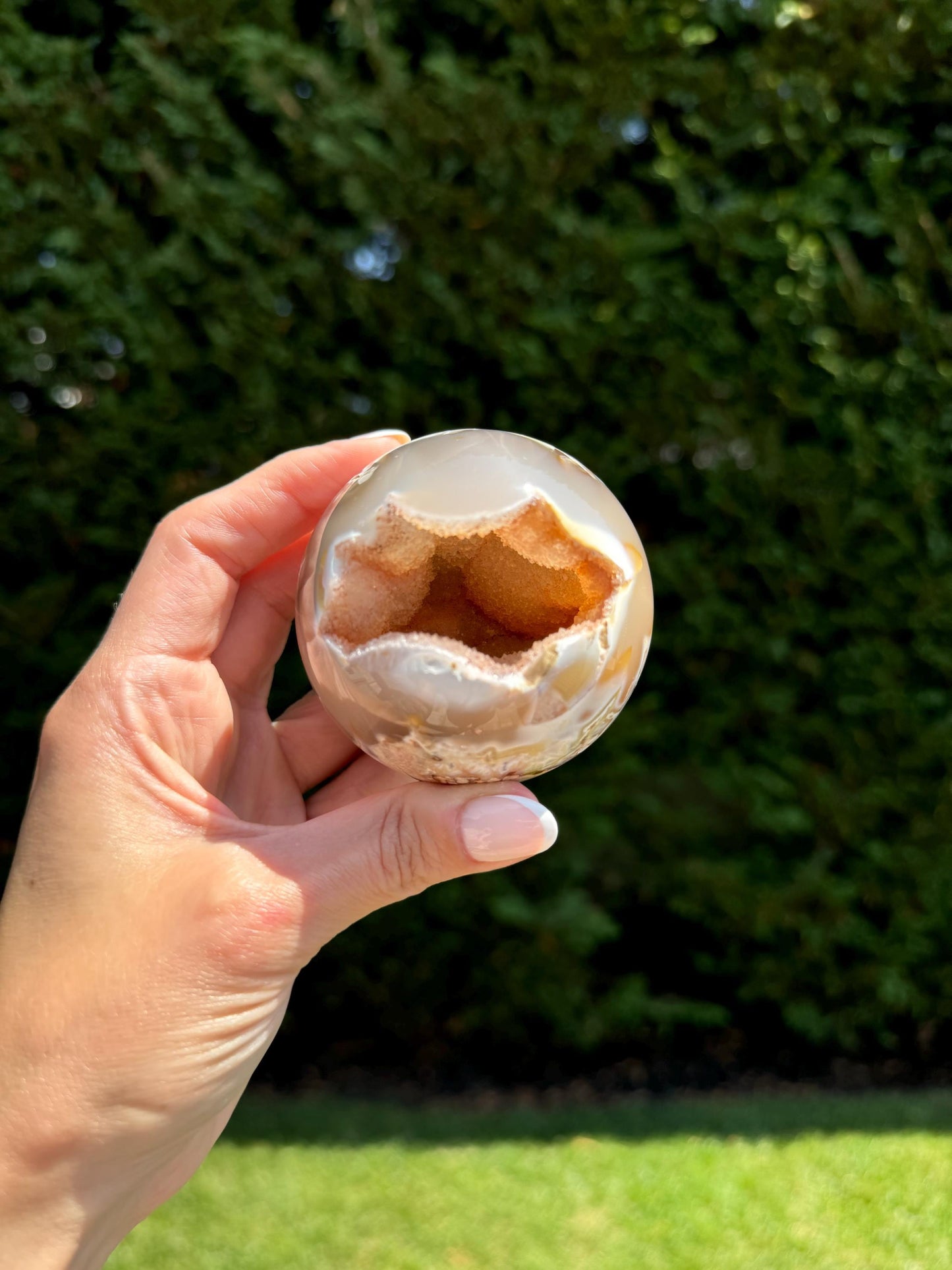 Druzy Orca Agate Sphere (66MM)