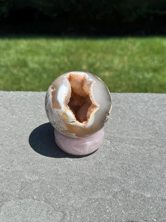 Druzy Orca Agate Sphere (66MM)