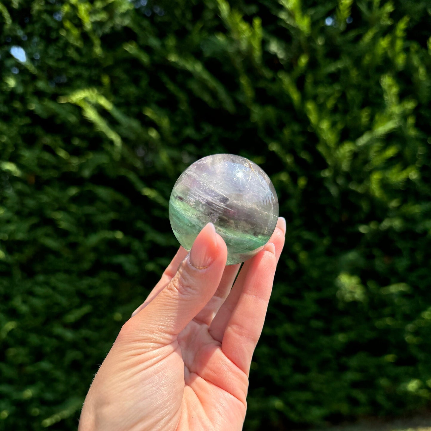 Green & Purple Fluorite Sphere (51MM)