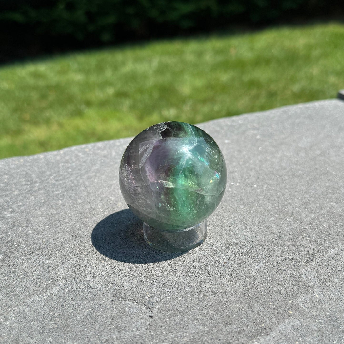 Green & Purple Fluorite Sphere (51MM)