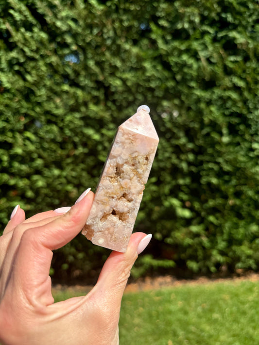 Druzy Pink Amethyst Tower (3.5")