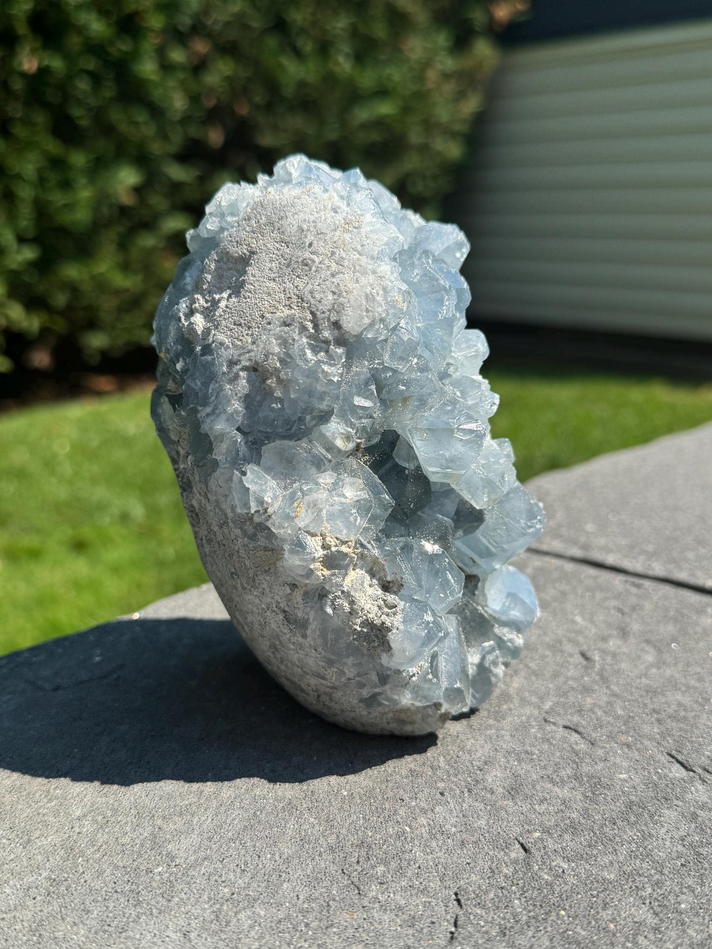 Blue Celestite Cutbase Freeform (4.5lbs)
