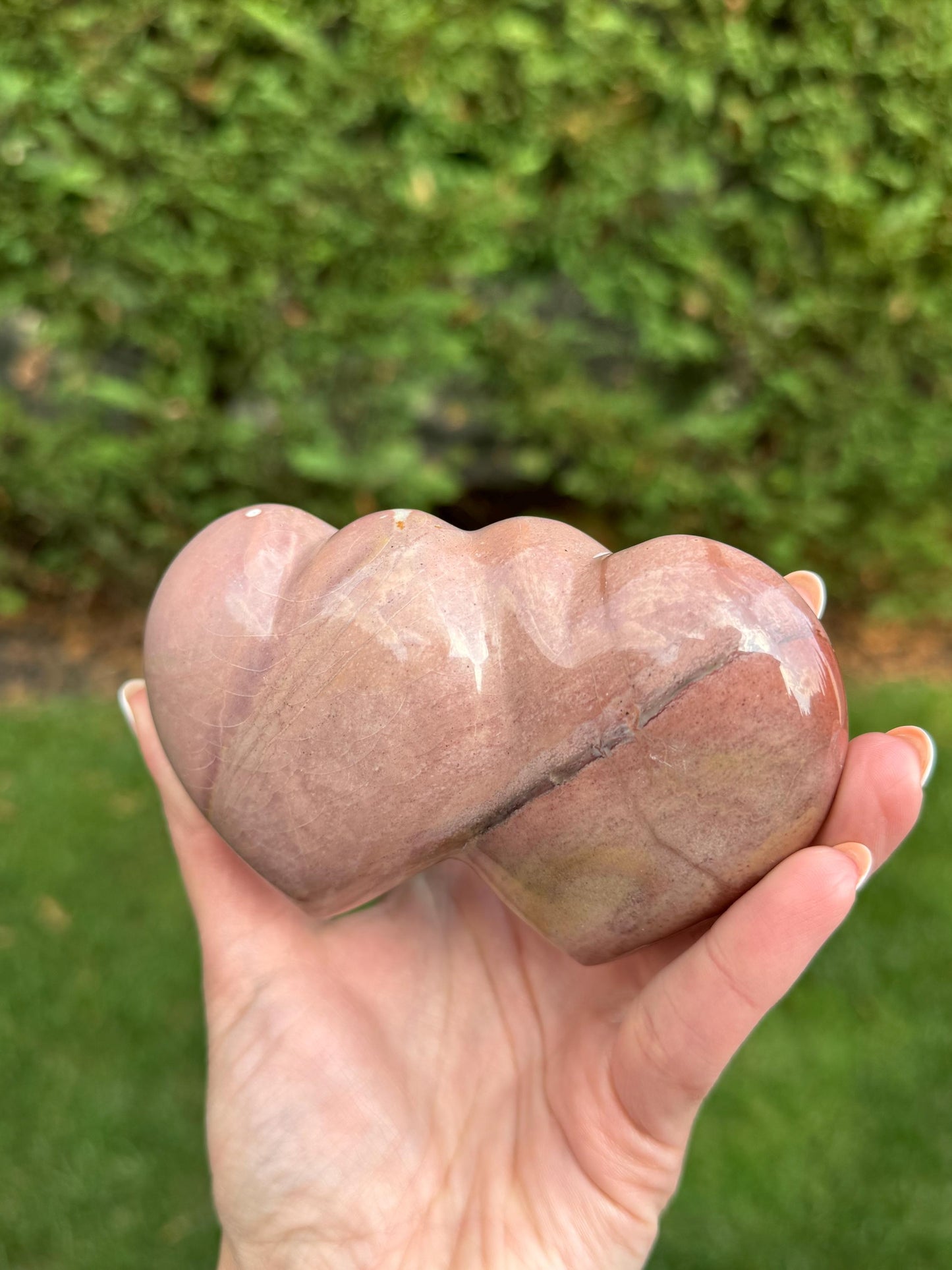 Large Ocean Jasper Double Hearts