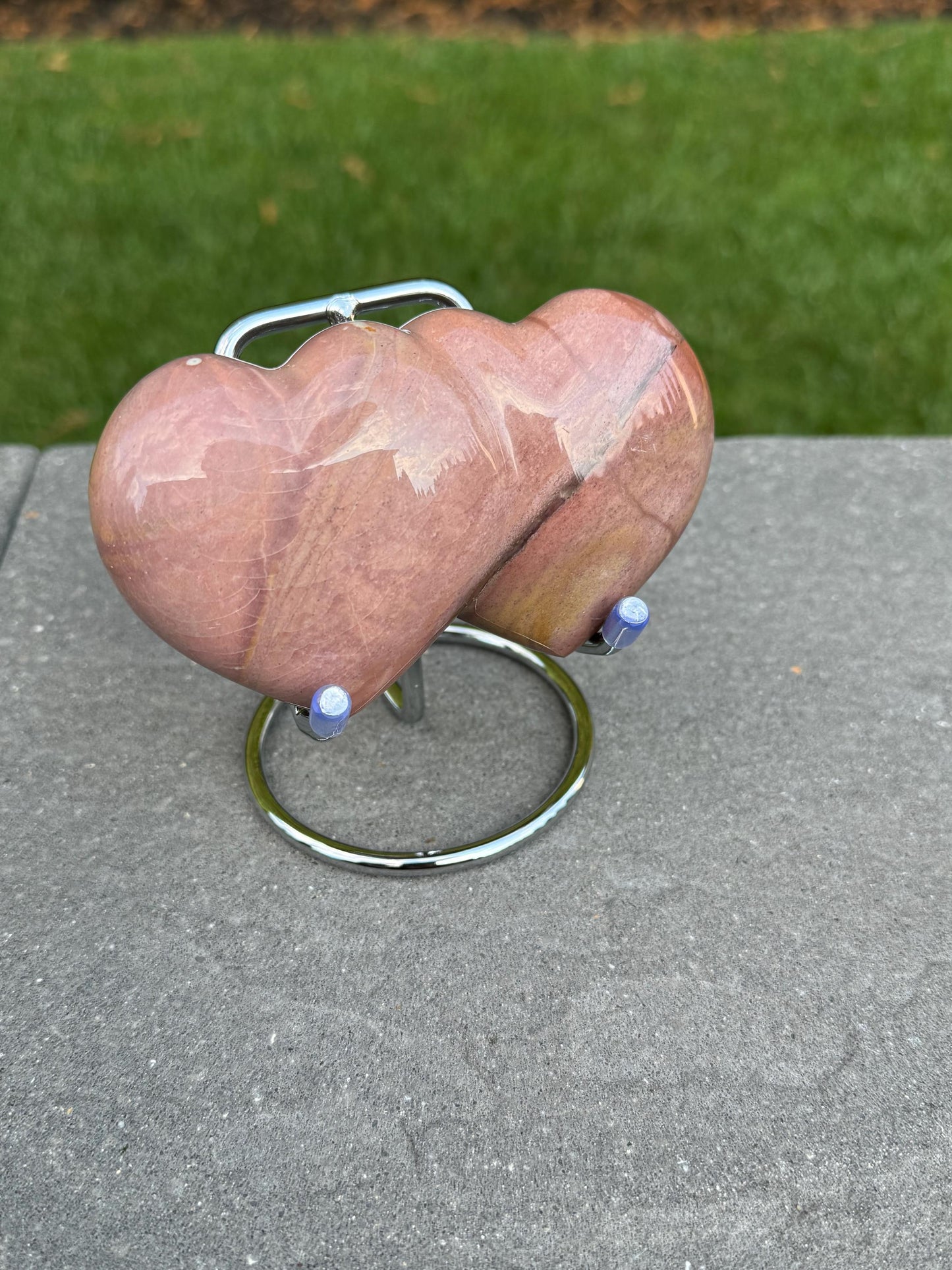 Large Ocean Jasper Double Hearts