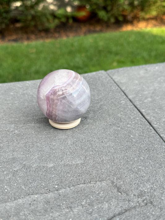 Pastel Banded Fluorite Sphere (51MM)