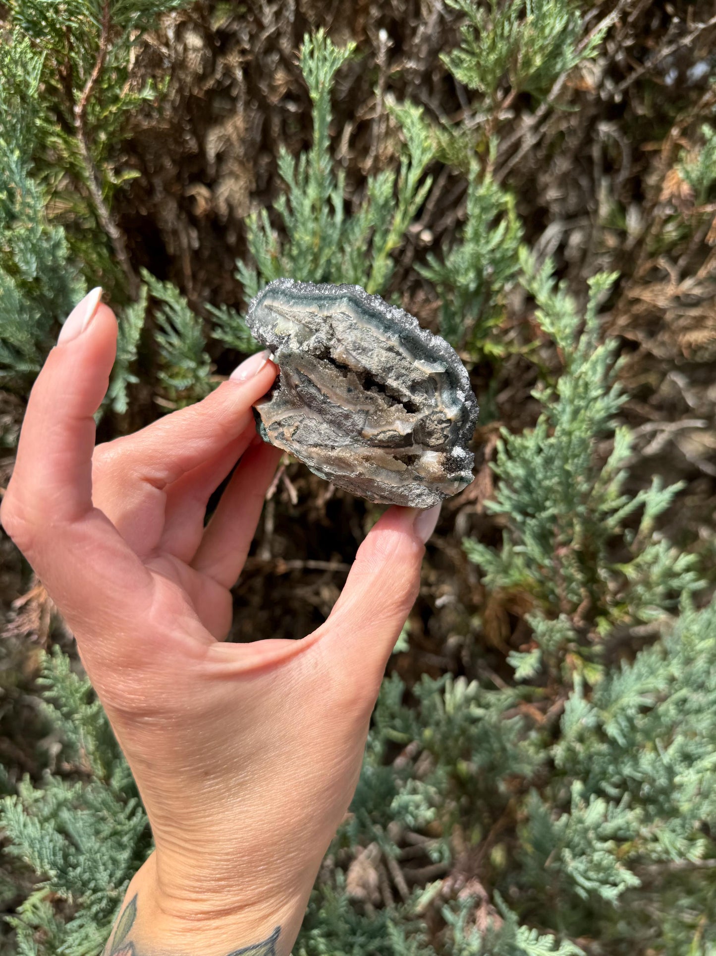 Black Amethyst Stalactite Eye Cluster