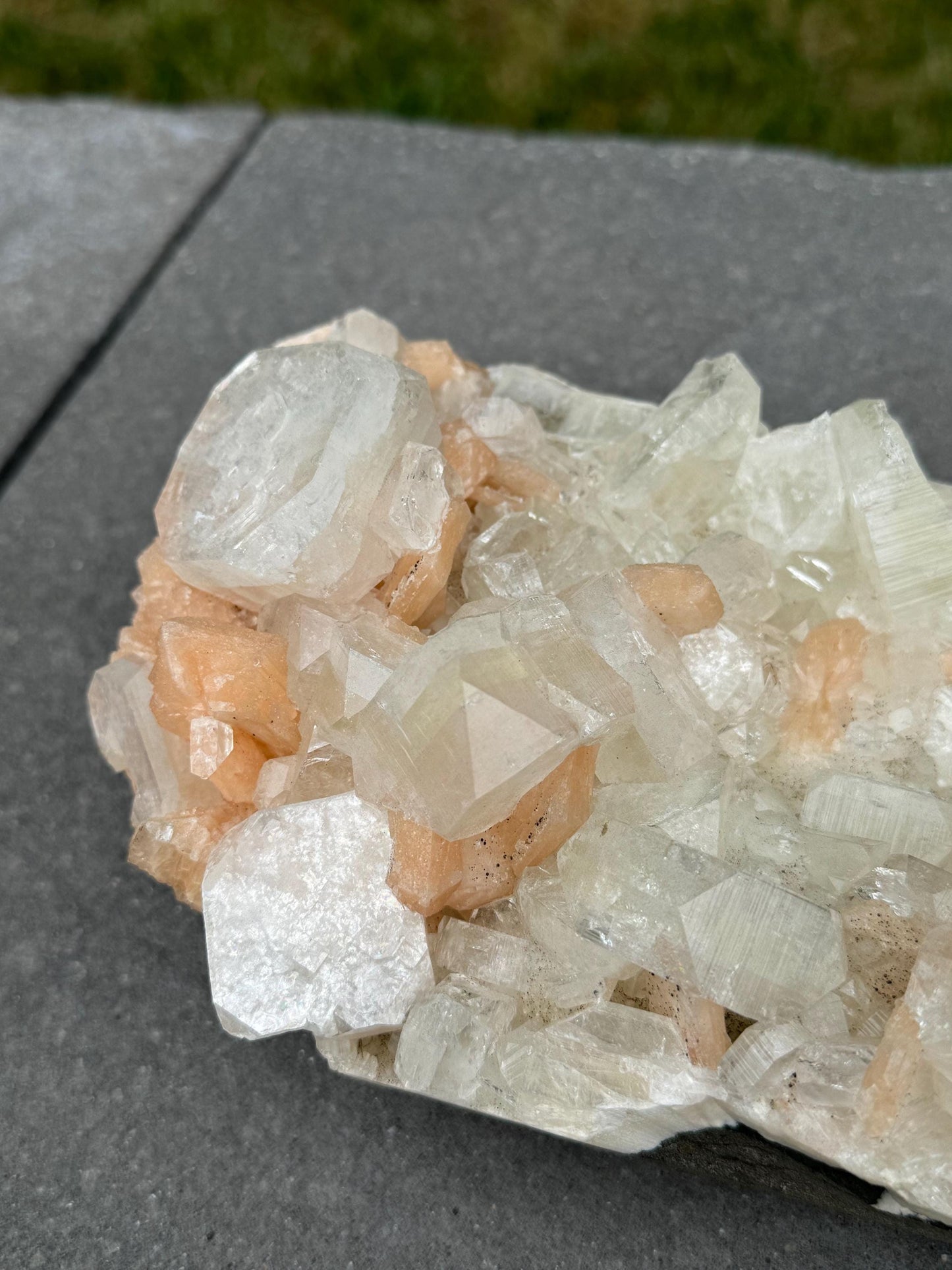 XL Diamond Apophyllite & Pink Stilbite Specimen (6.8lbs)