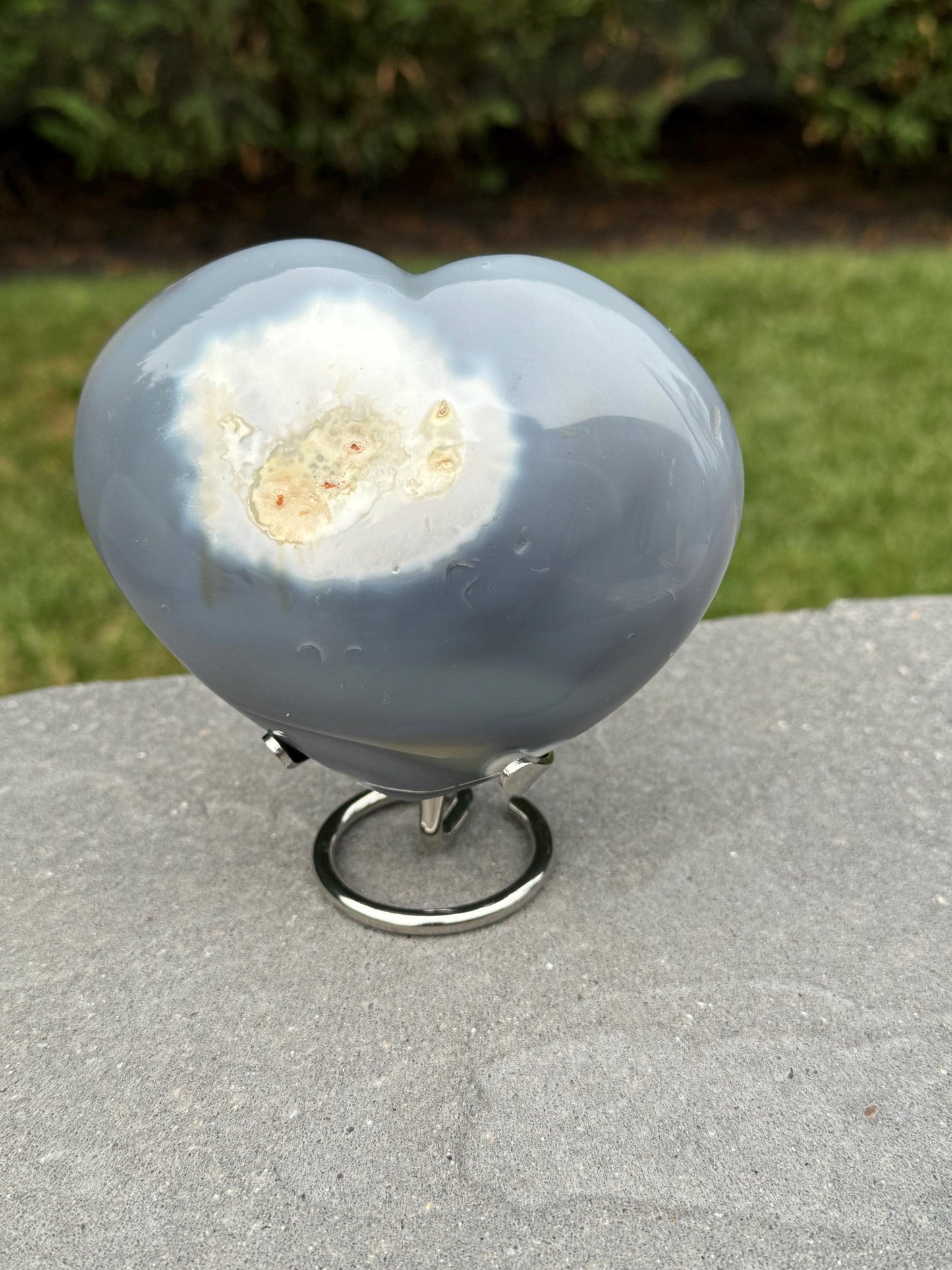 Orca Agate Heart Carving