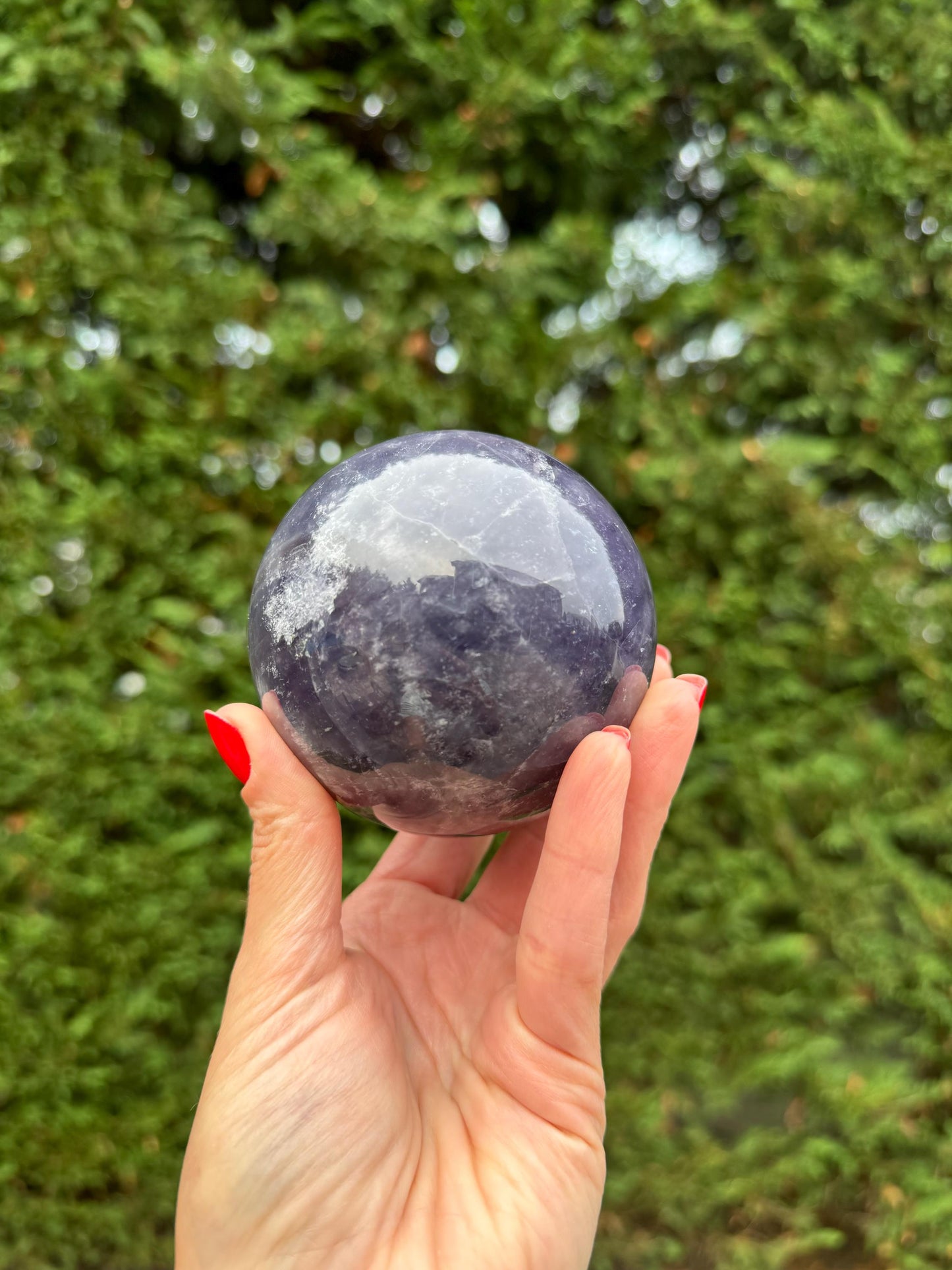 Dark Purple Fluorite Sphere (82MM)