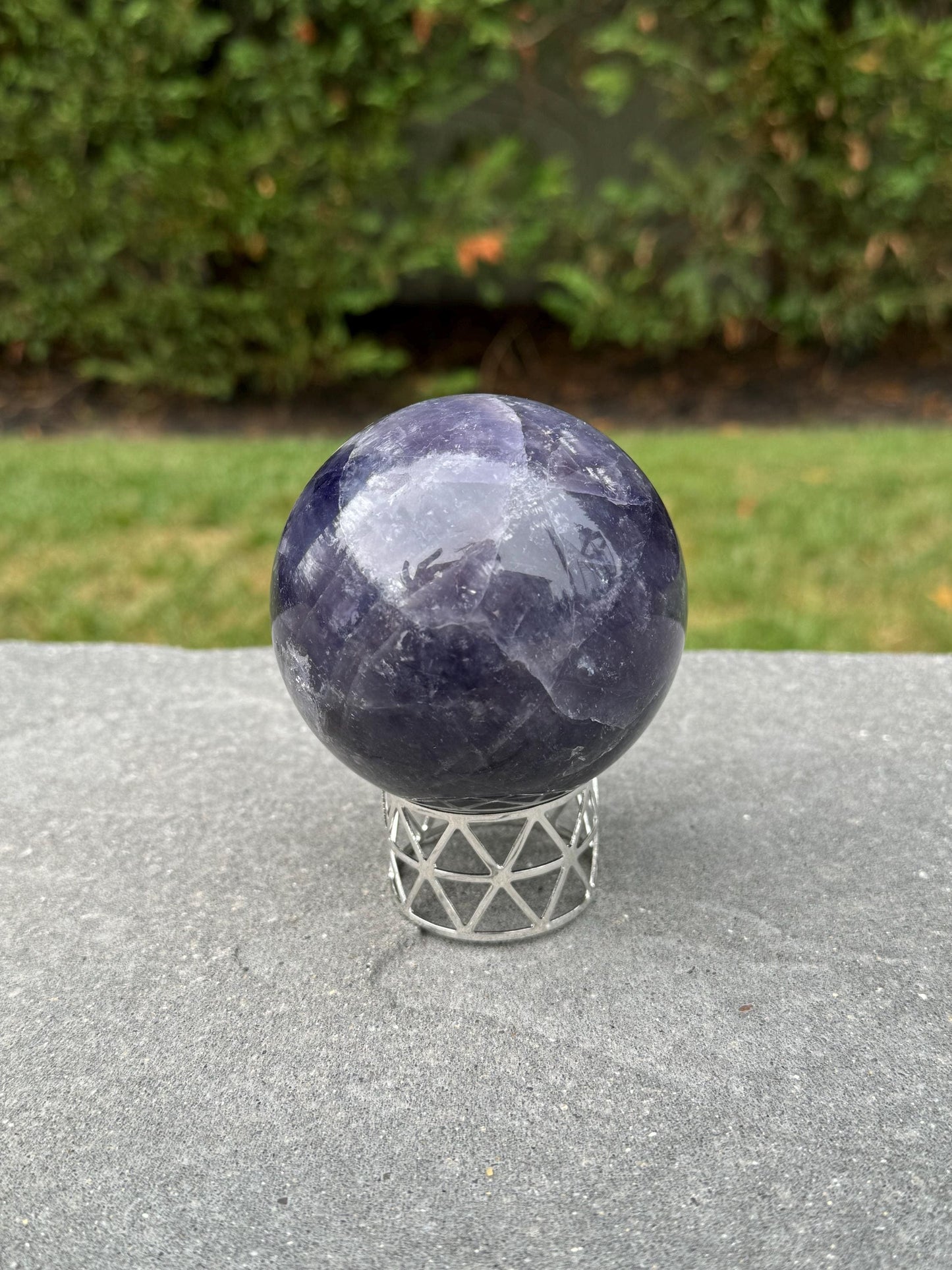 Dark Purple Fluorite Sphere (82MM)