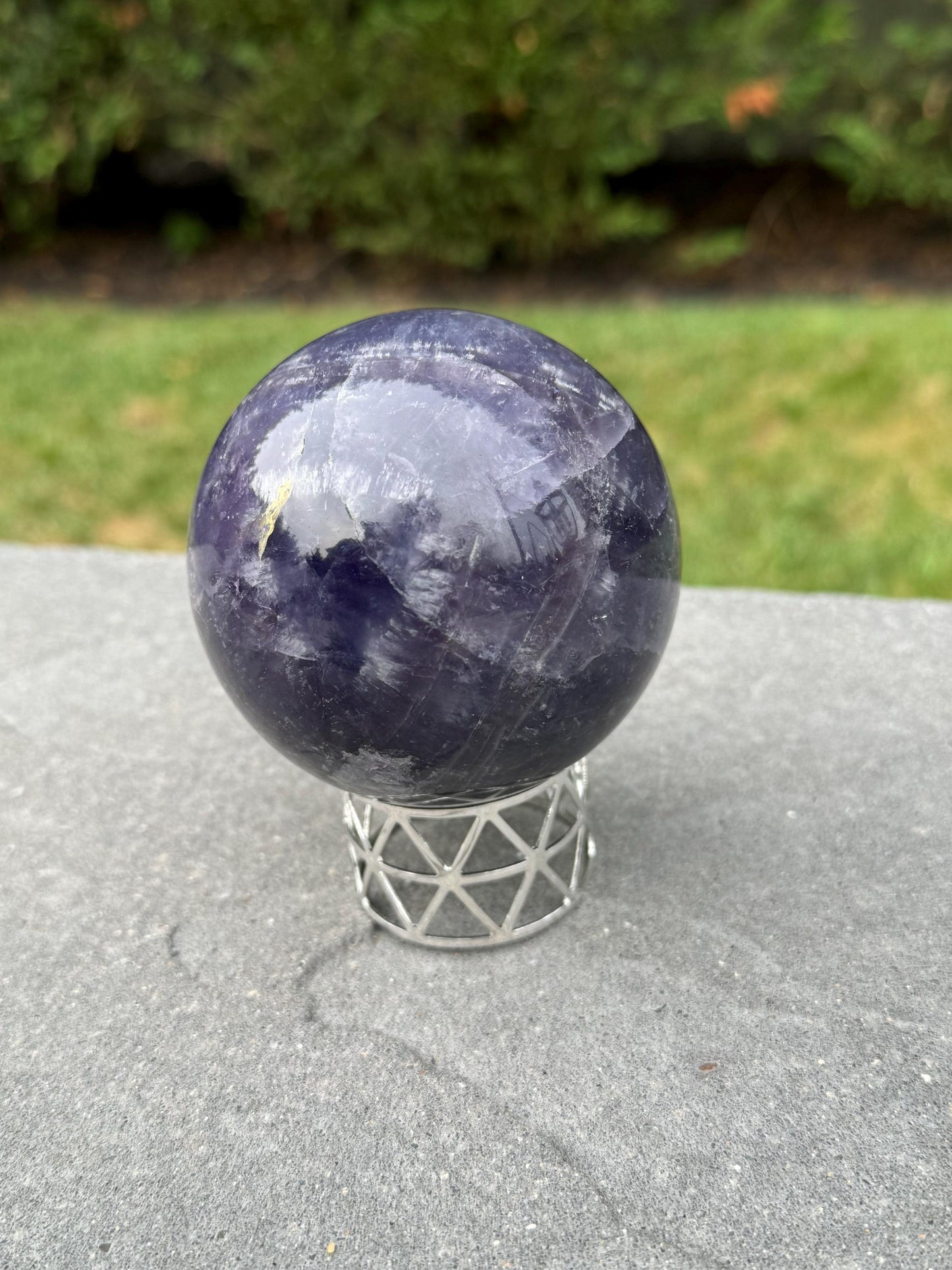 Dark Purple Fluorite Sphere (82MM)