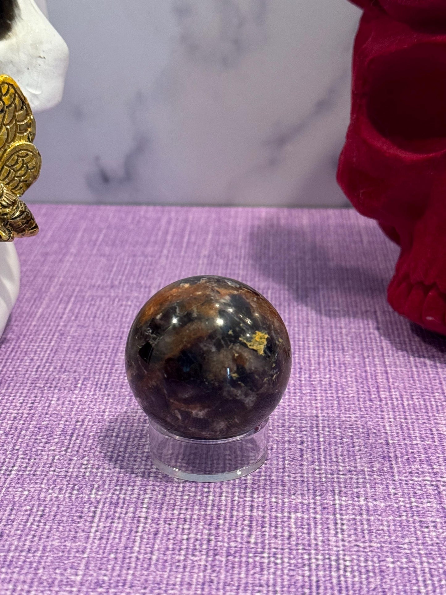Gem Lepidolite Sphere (43MM)
