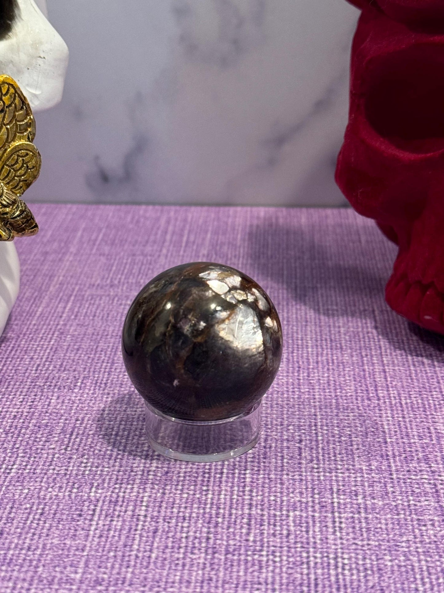 Gem Lepidolite Sphere (43MM)