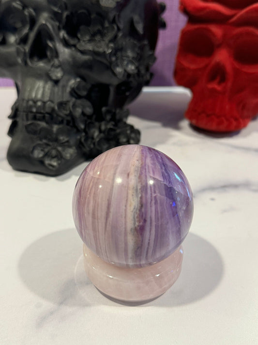 Purple Silky Fluorite Sphere (58MM)