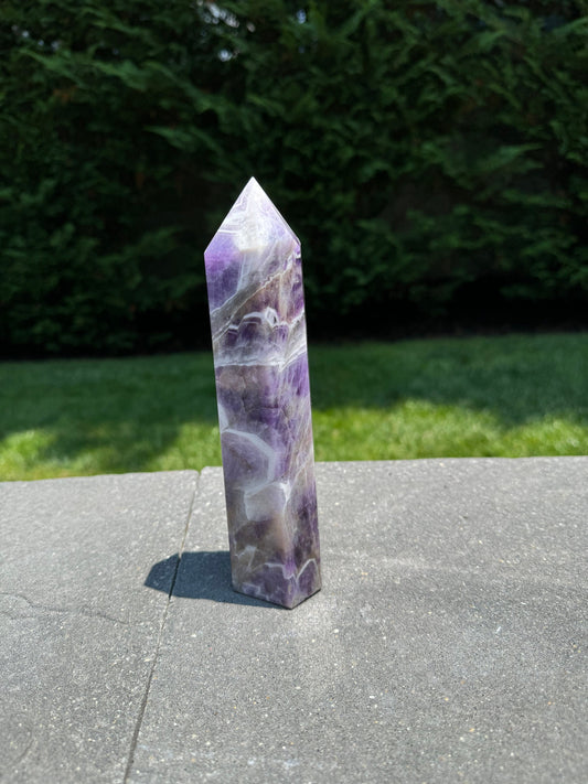Chevron Amethyst Tower (8")