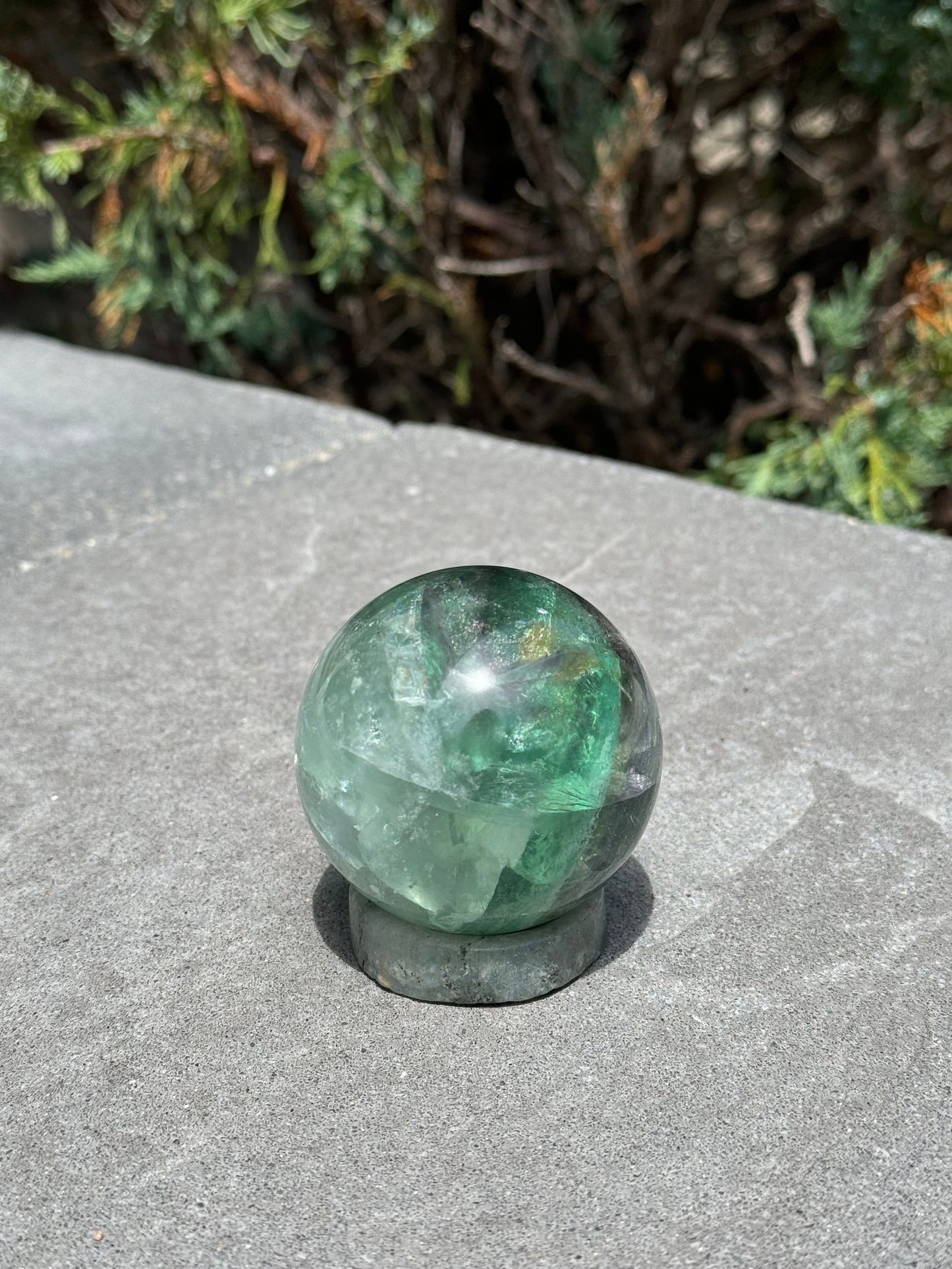 Green & Purple Fluorite Sphere (57MM)