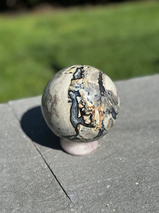 Druzy Volcano Agate Sphere (98MM)