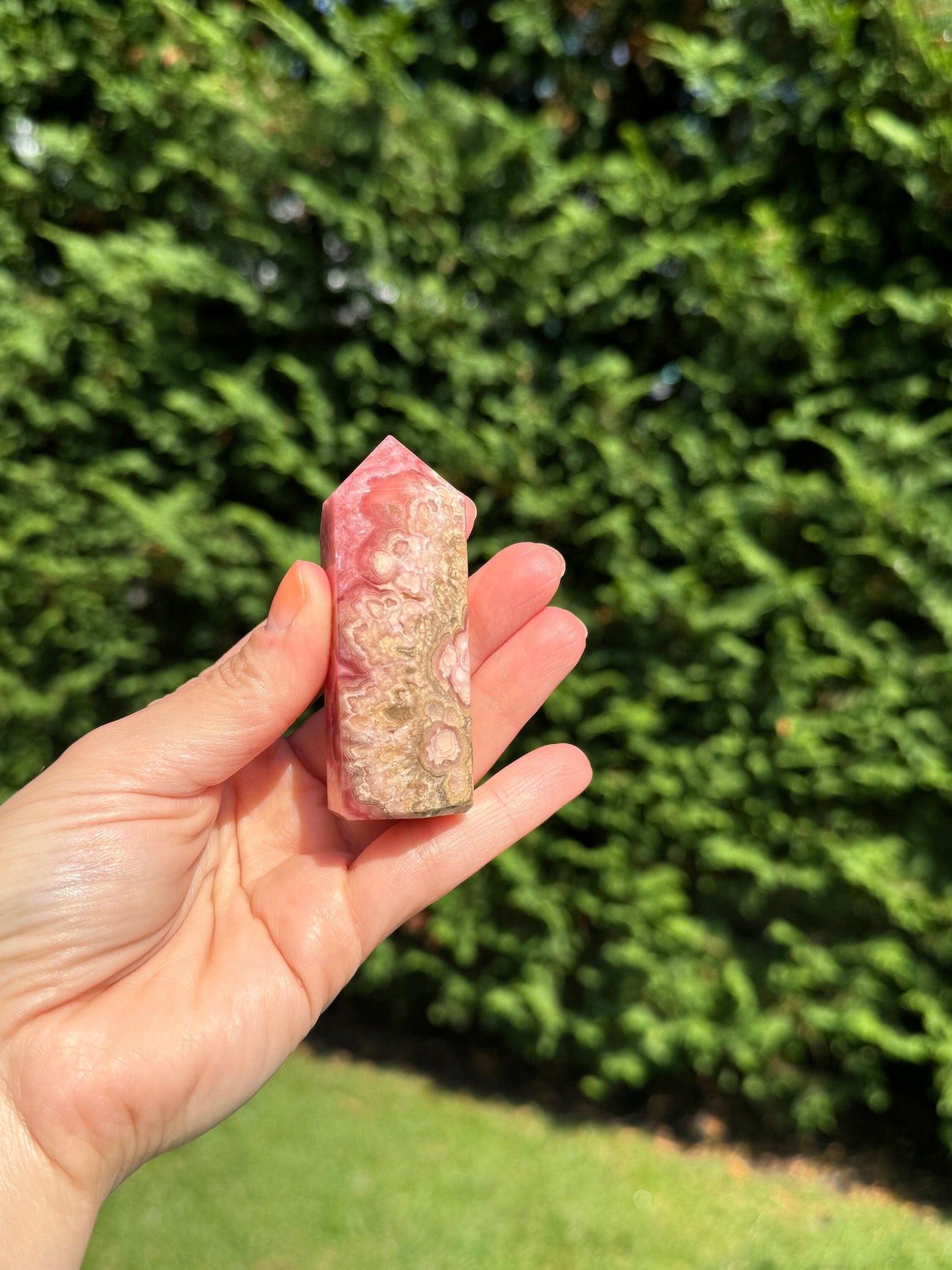 High Quality Rhodochrosite Tower