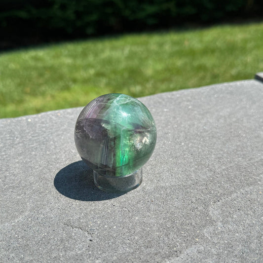 Green & Purple Fluorite Sphere (51MM)