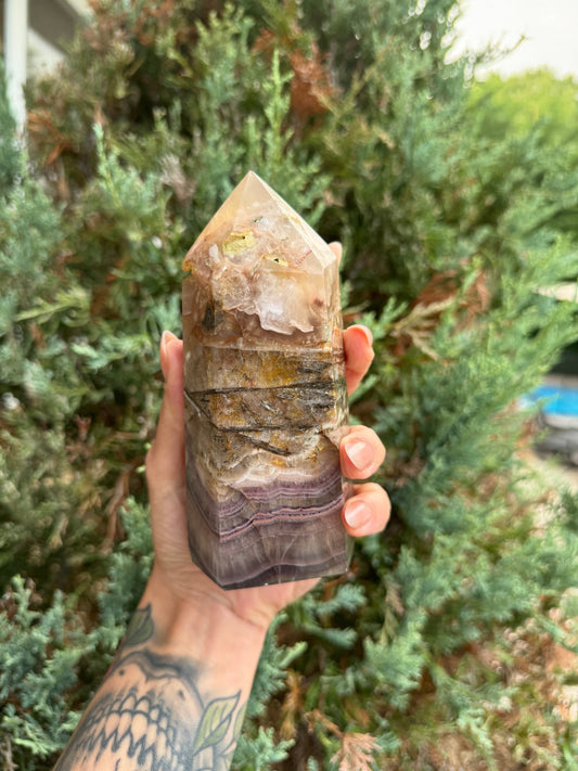 Included Garden Fluorite Tower