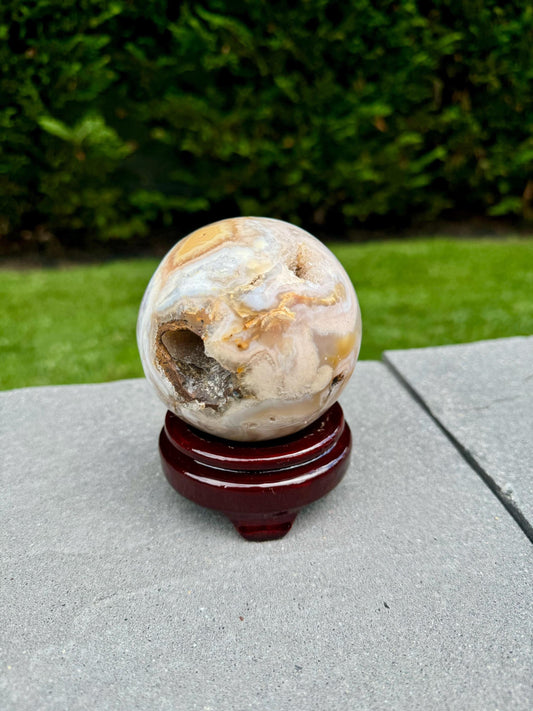 Druzy Flower Agate Sphere (83MM)