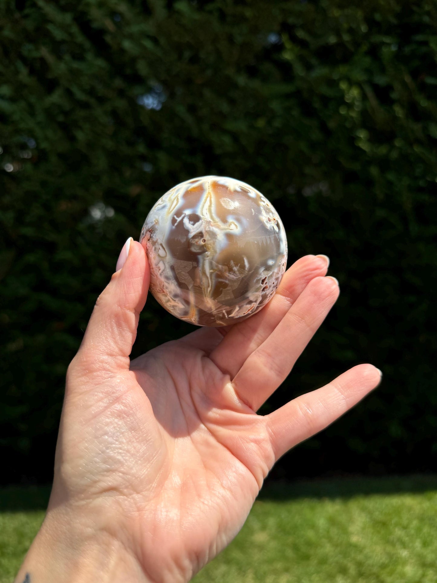 Druzy Orca Agate Sphere (66MM)