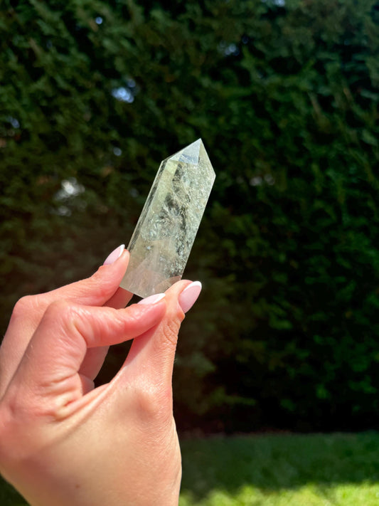 Prasiolite (Green Amethyst) Tower (3")