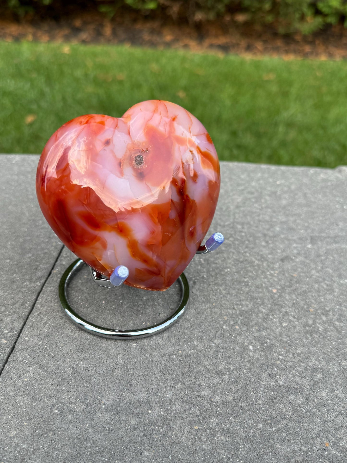 Large Carnelian Heart Carving