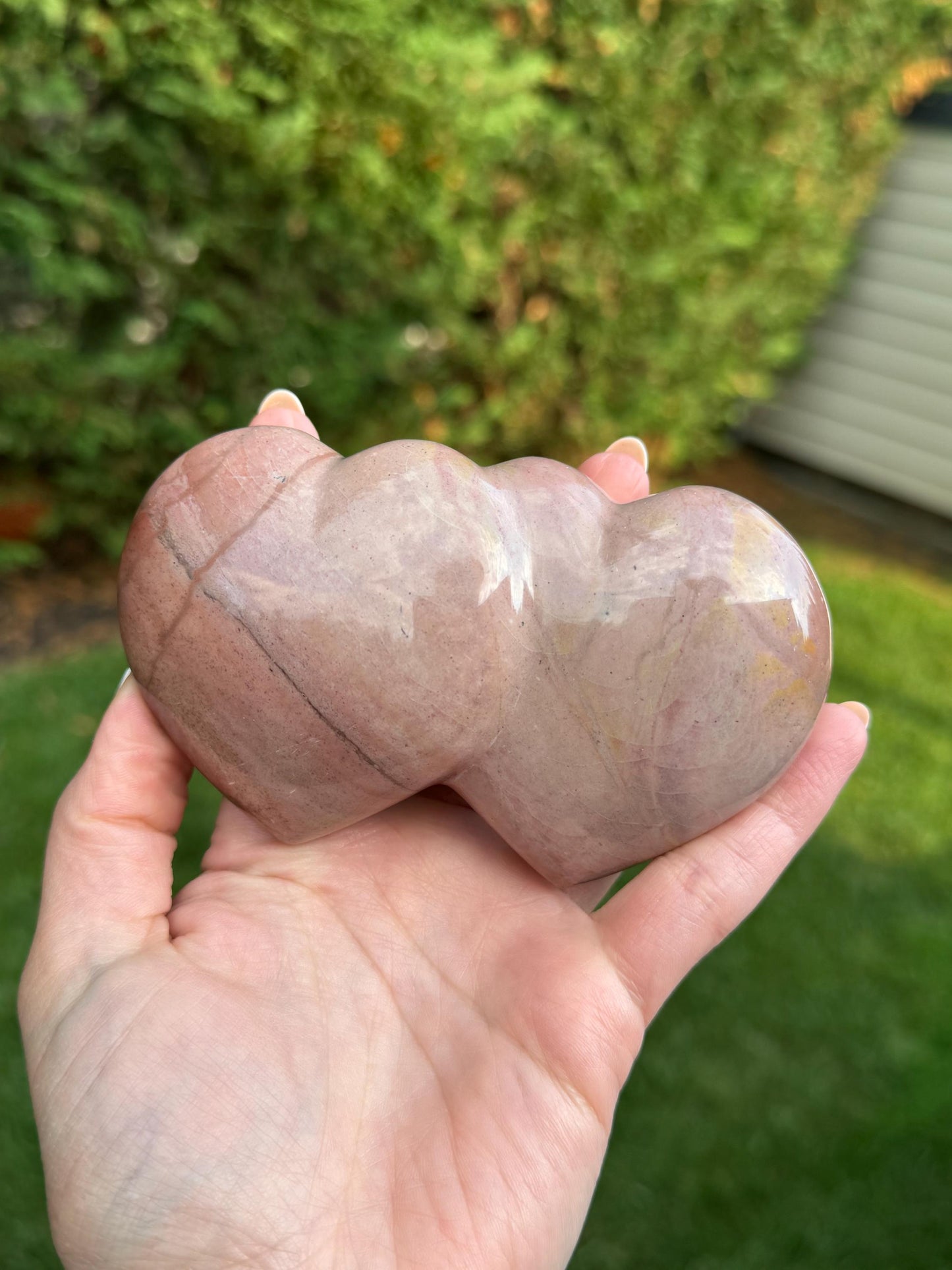 Large Ocean Jasper Double Hearts