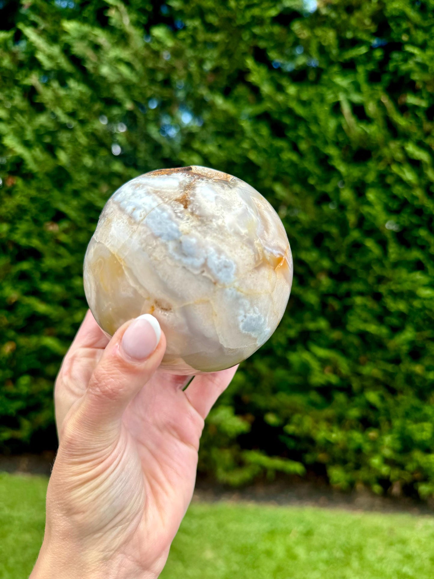 Druzy Flower Agate Sphere (83MM)