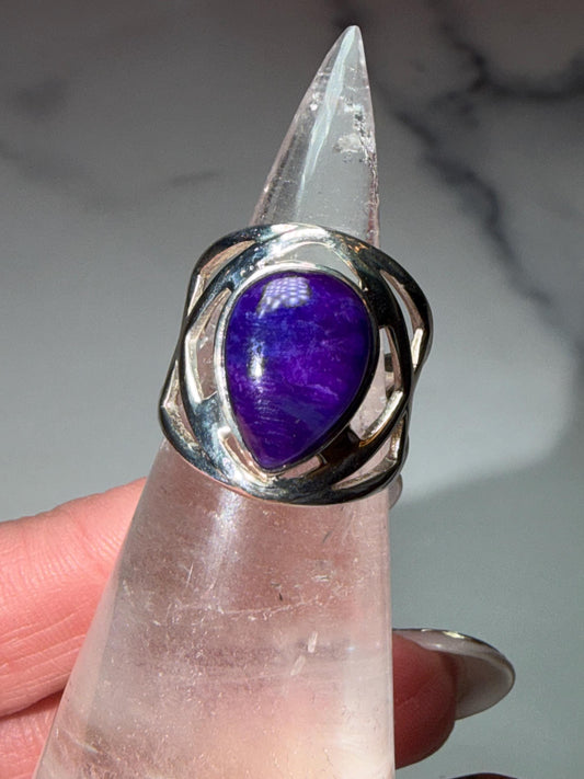 Sugilite 925 Sterling Silver Ring - Size 6